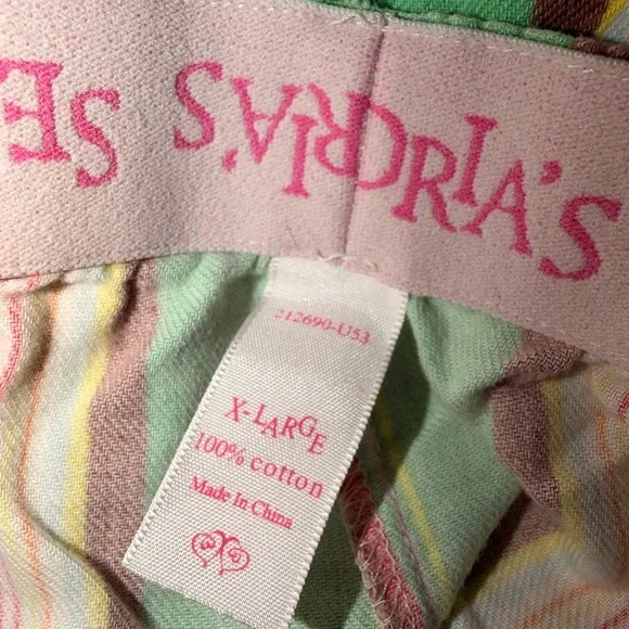 Vintage Victoria’s Secret Rainbow Stripes Pajama Top With Matching Pants Y2K 90 - Picture 12 of 14